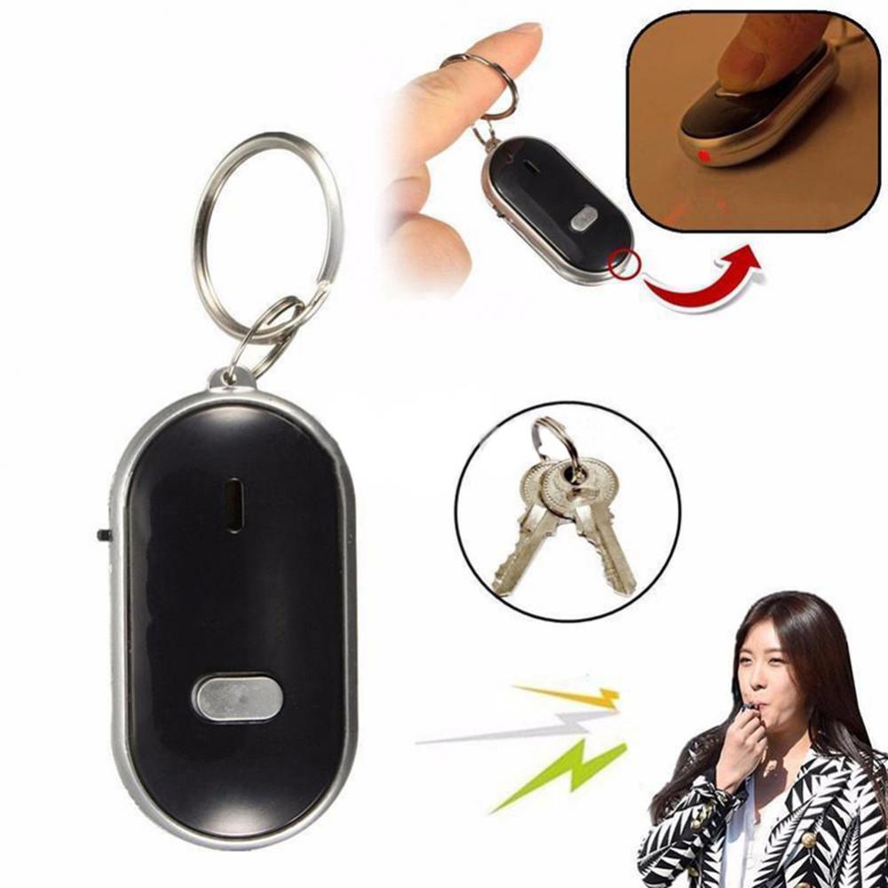 Sound Control Wireless Anti-Lost LED Key Finder Find Locator Keychain Whistle Beeped Dog Cat Tracker Kids Bag Wallet Tracking