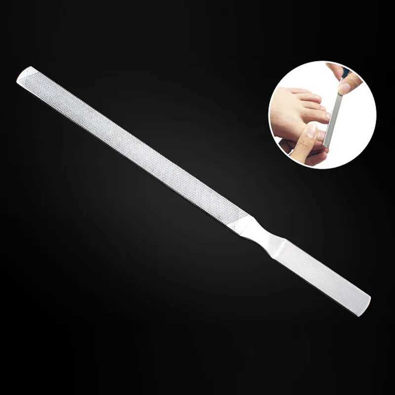 1 stainless steel metal file toe cuticle nail clipper portable household plywood beauty nail art processing tool W240829