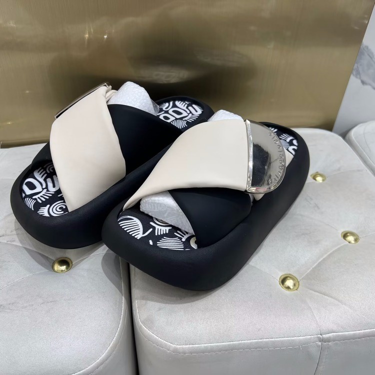2023 Korea Style Fashion Beach Slippers Cross-strap Female Rome Sandal Platform Buckle Summer Shoes Woman Sandalias Footwear