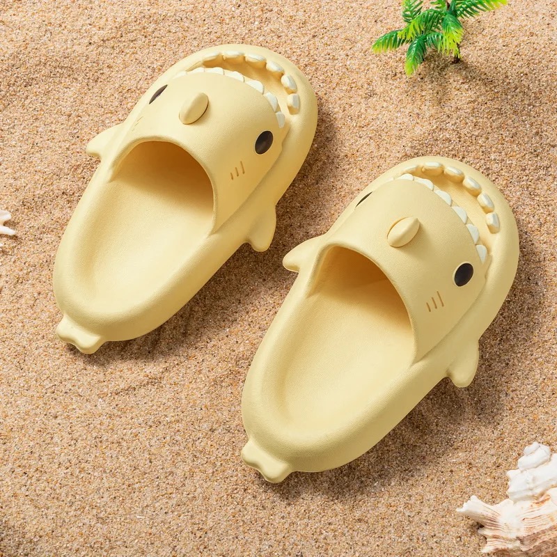 Summer Shark Slides: Lightweight Bathroom Anti-Slip Sandals for Women, Men, and Children