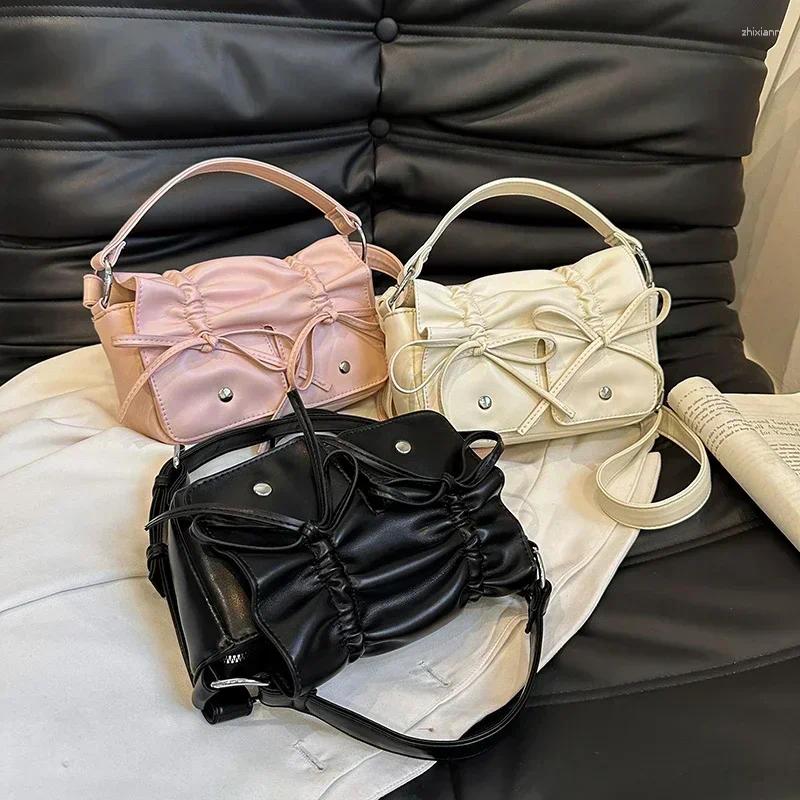 Free Shipping Shoulder Bags Pu Zipper Bow Ladies 2024 Fashion Simplicity Classics Crossbody For Women Bolsas Femininas Designer Bag Luxury Bag Tote Ba