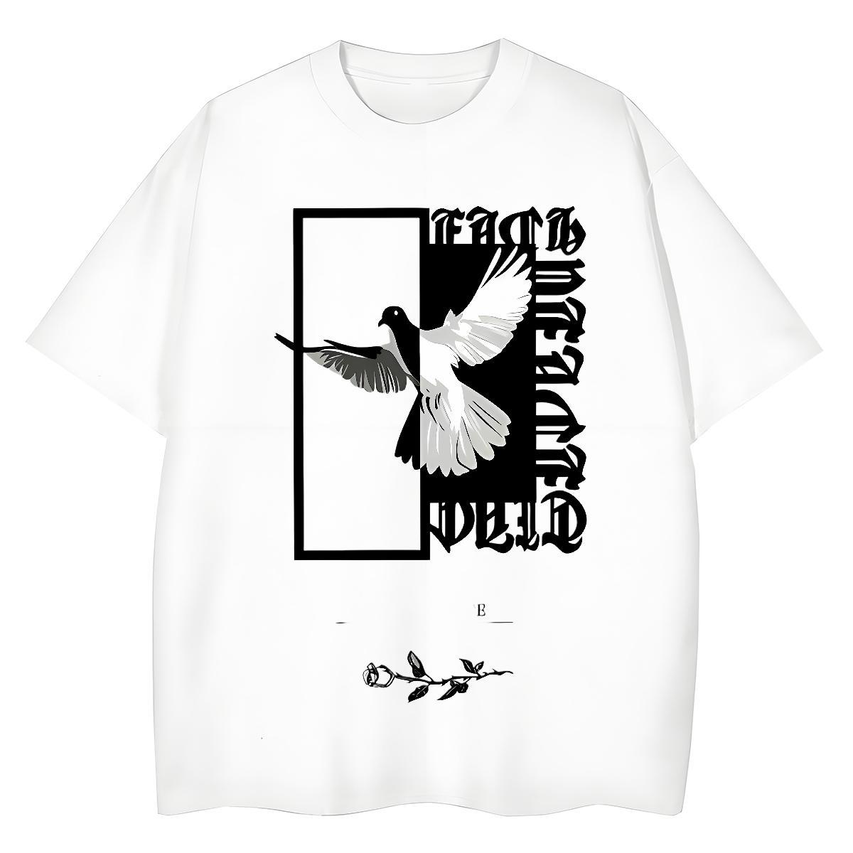 Comfortable Women Tees 230g 100% Cotton art Home Outdoor T shirt O Neck Short Sleeves DIY Anime Printed Polos