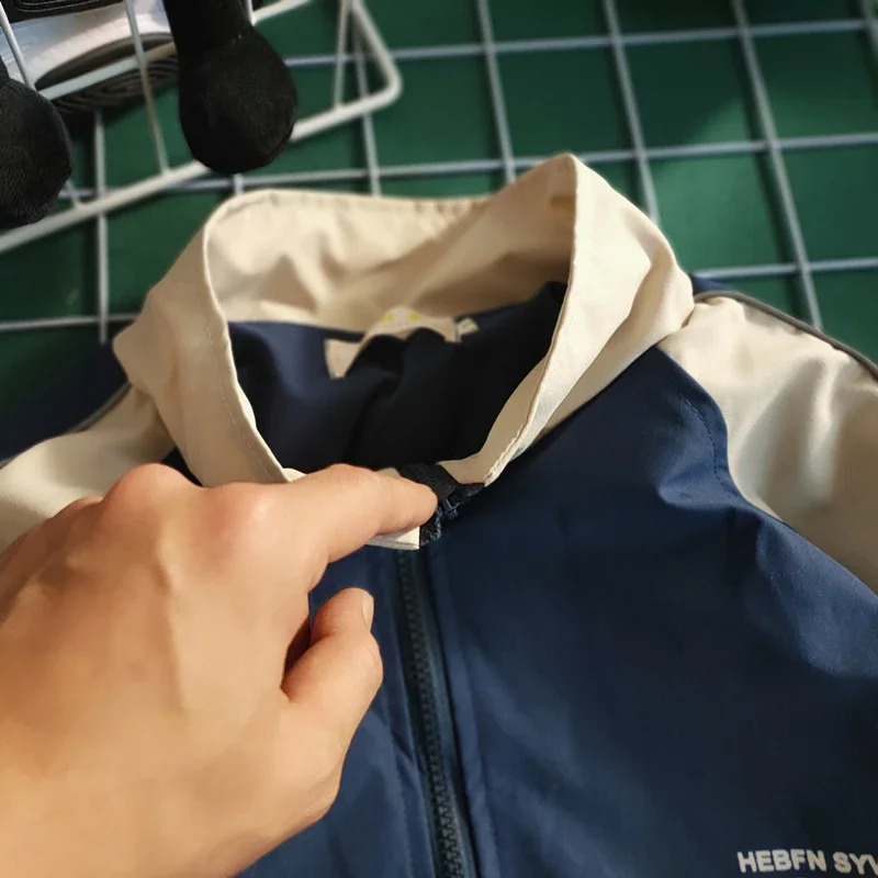 Hip Hop Varsity Jacket Men Women Autumn Patchwork Color Block Windbreaker Coats Fashion Loose Thin College Jackets 240829