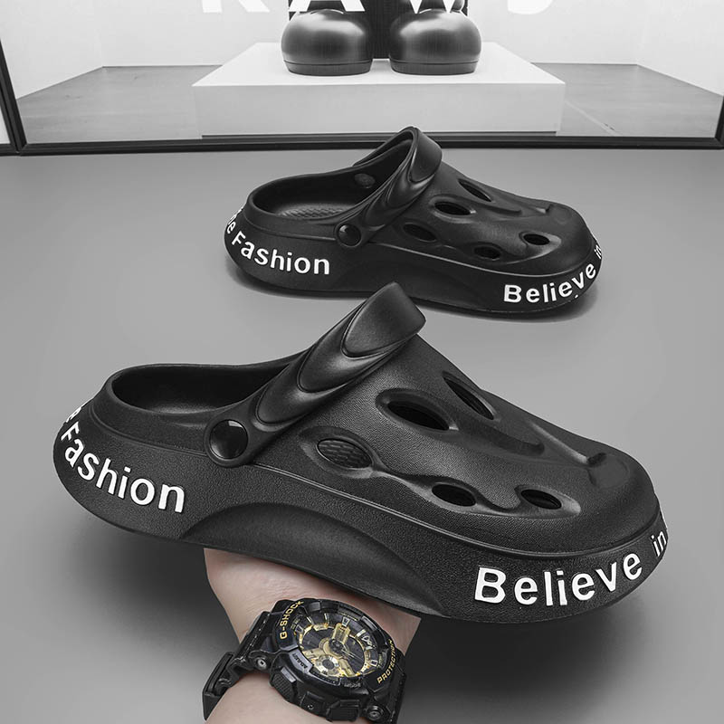 Men Beach Sandals Outdoor Clogs Design Comfortable Soft Slippers Fashion Men Casual Shoes Garden Water Shoes Beach Sandals 45 46