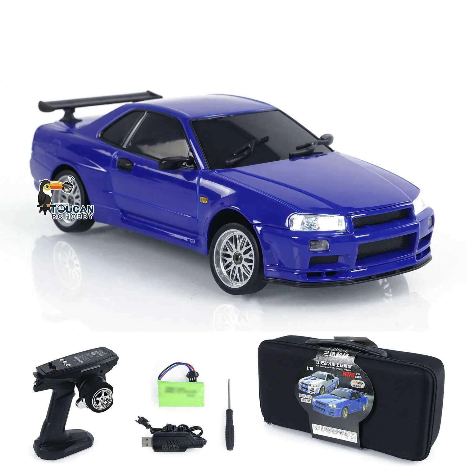 1/18 LDRC 4x2 RC racing RWD remote control drift car gyroscope LD1899 wireless lighting system Tokan boy toy W240829