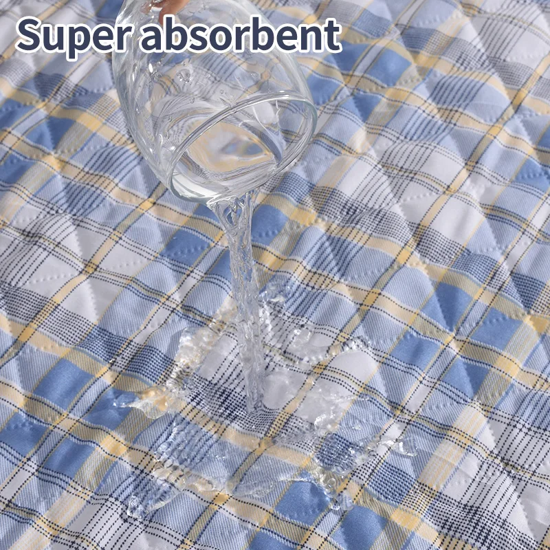 Waterproof Dog Training Pee Pad Washable Dogs Cats Urine Pad Plaid Cotton Puppy Mat for Home Outdoor Dog Seat Cover Mascotas