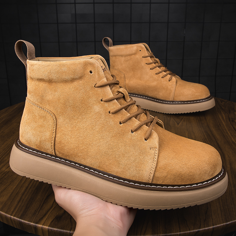 2023 Winter Men Genuine Leather Boots Luxury Brand Ankle Boot Men Antiskid British Style Motorcycle Boot Fashion Comfy Work Shoe