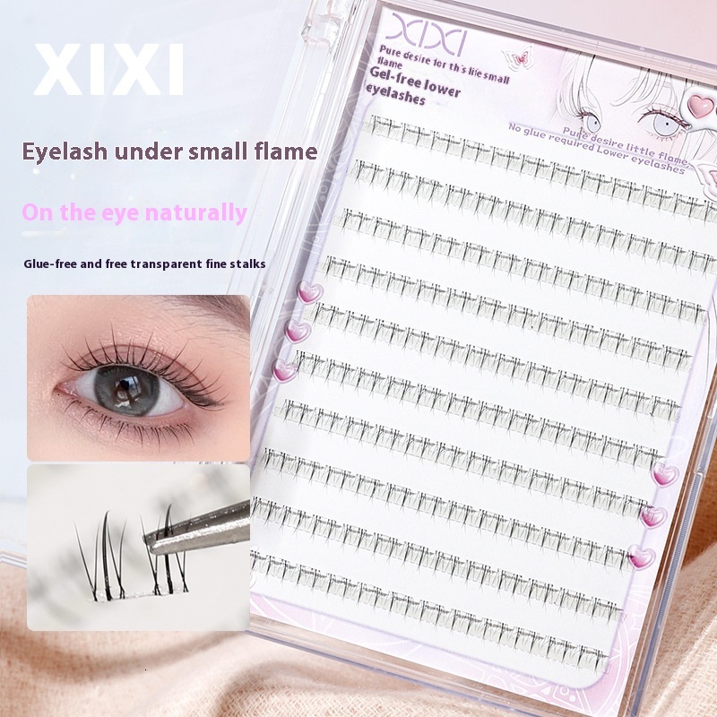 Xixi Moms Touch Translucent Lower Lash Extension - Easy Application Non-Gluing Fake Eyelashes