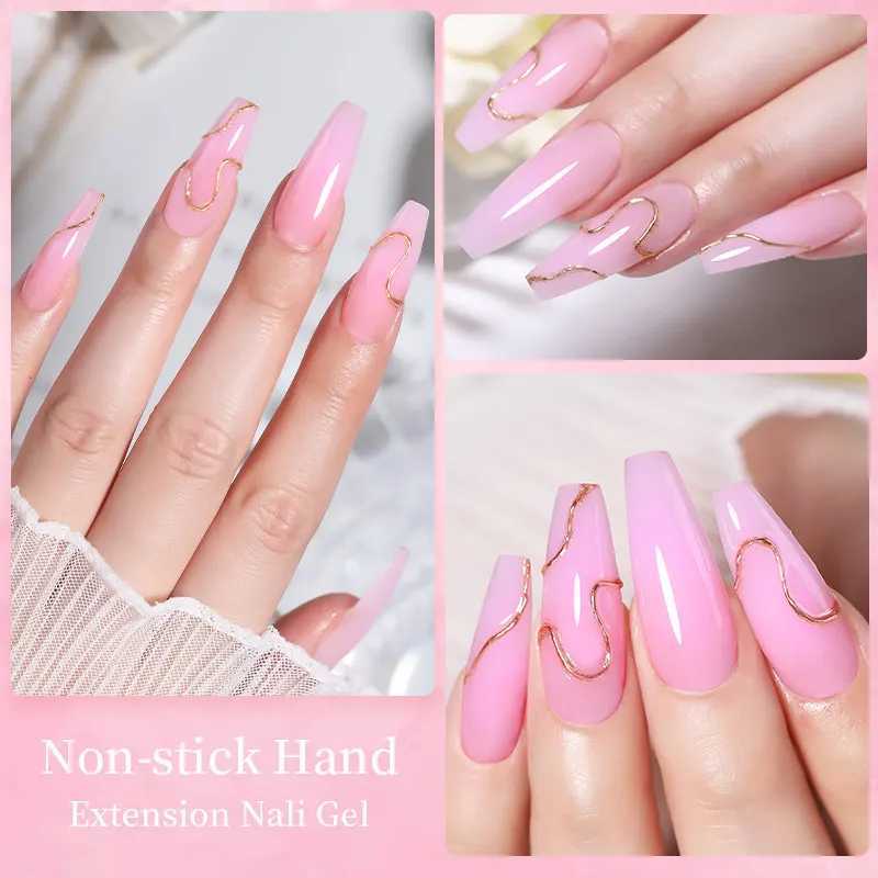 LILYCUTE 8ML rodless manual extension hard gel nail polish for DIY 3D carved pattern nail art shape solid gel varnish W240829