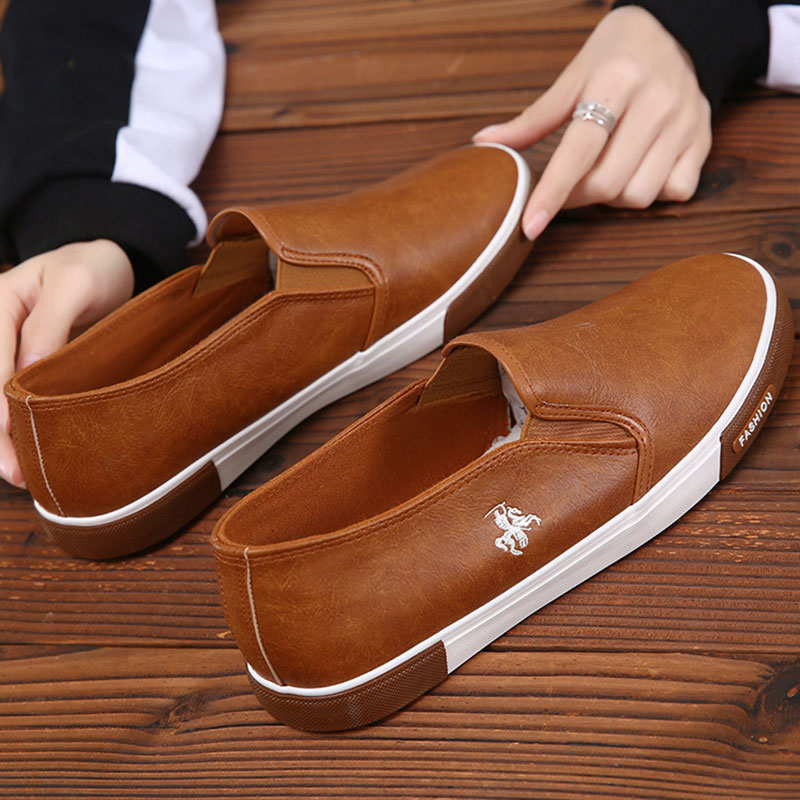 Mens Loafers Casual Breathable Slip On Espadrilles Waterproof Male Leather Summer Classic Boat Shoes for Men c869 7afe