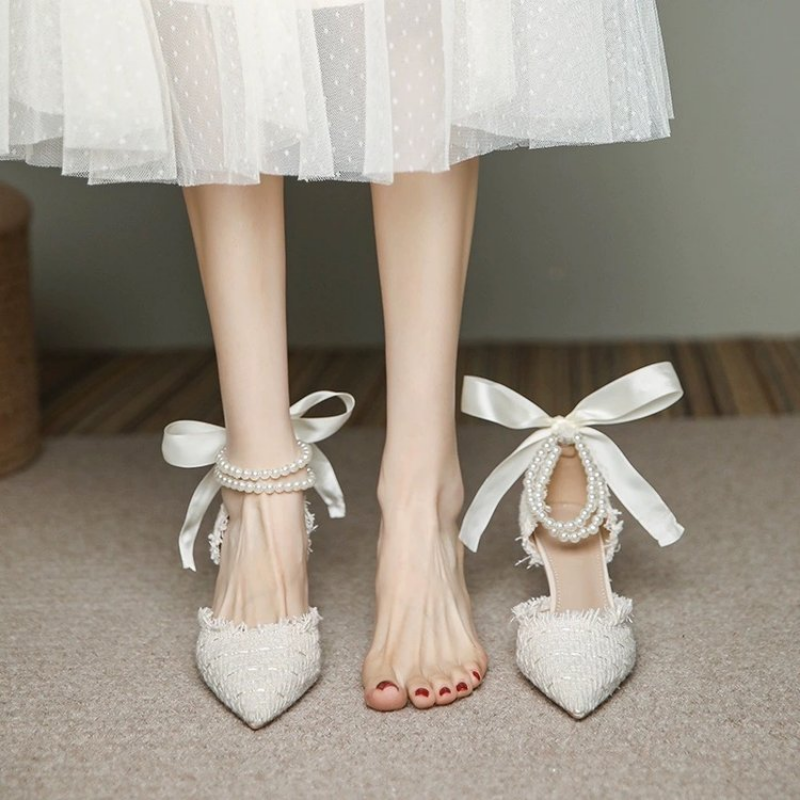 Elegant Women New Pointed Toe High Heels 2024 Spring Fashion Shallow New Design Dress Shoes Female Wedding Pumps atos b2b8