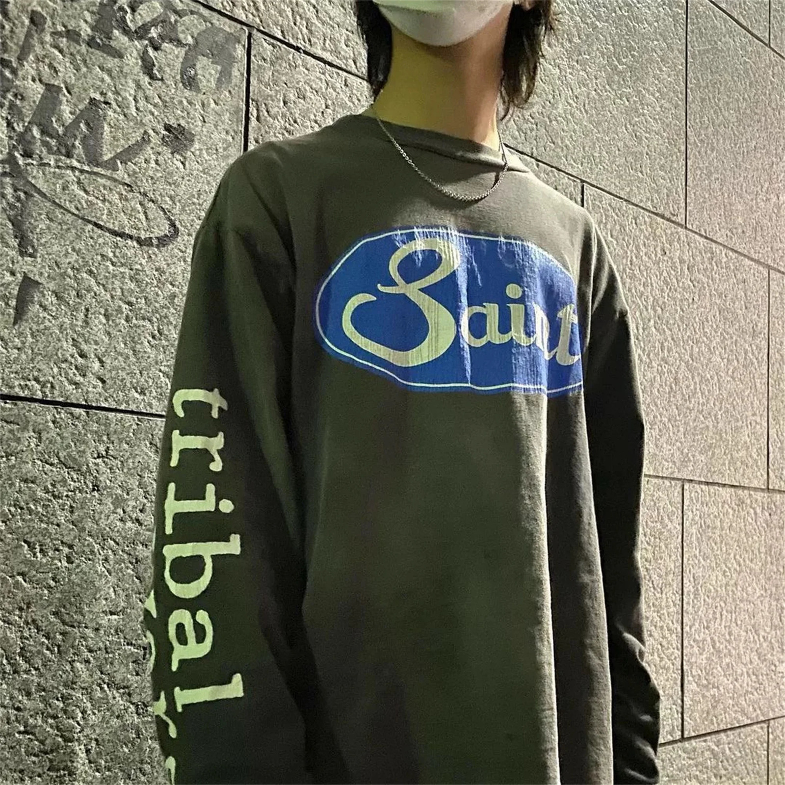 selling retro letter printing high street cotton casual loose street clothing fashionable sweater latte art 240829