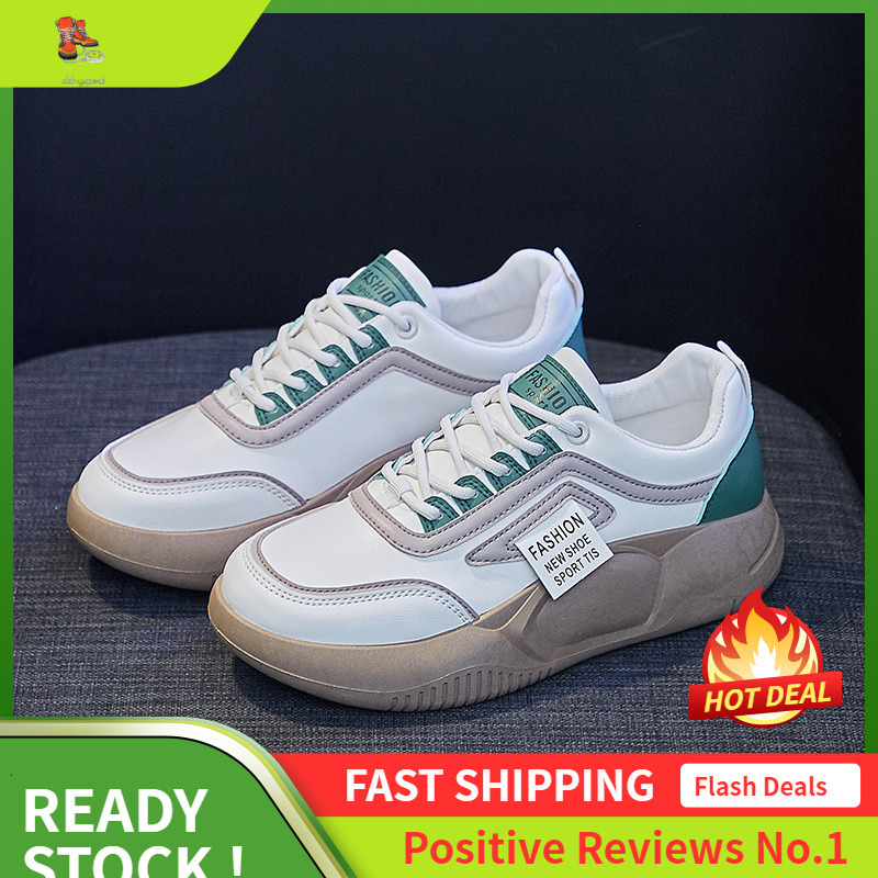 Ddmysports Spring New Korean Edition Little White For Female Ins Trendy Students Street Photography Internet Red Board Thick Soled Casual Shoes OUTDOO