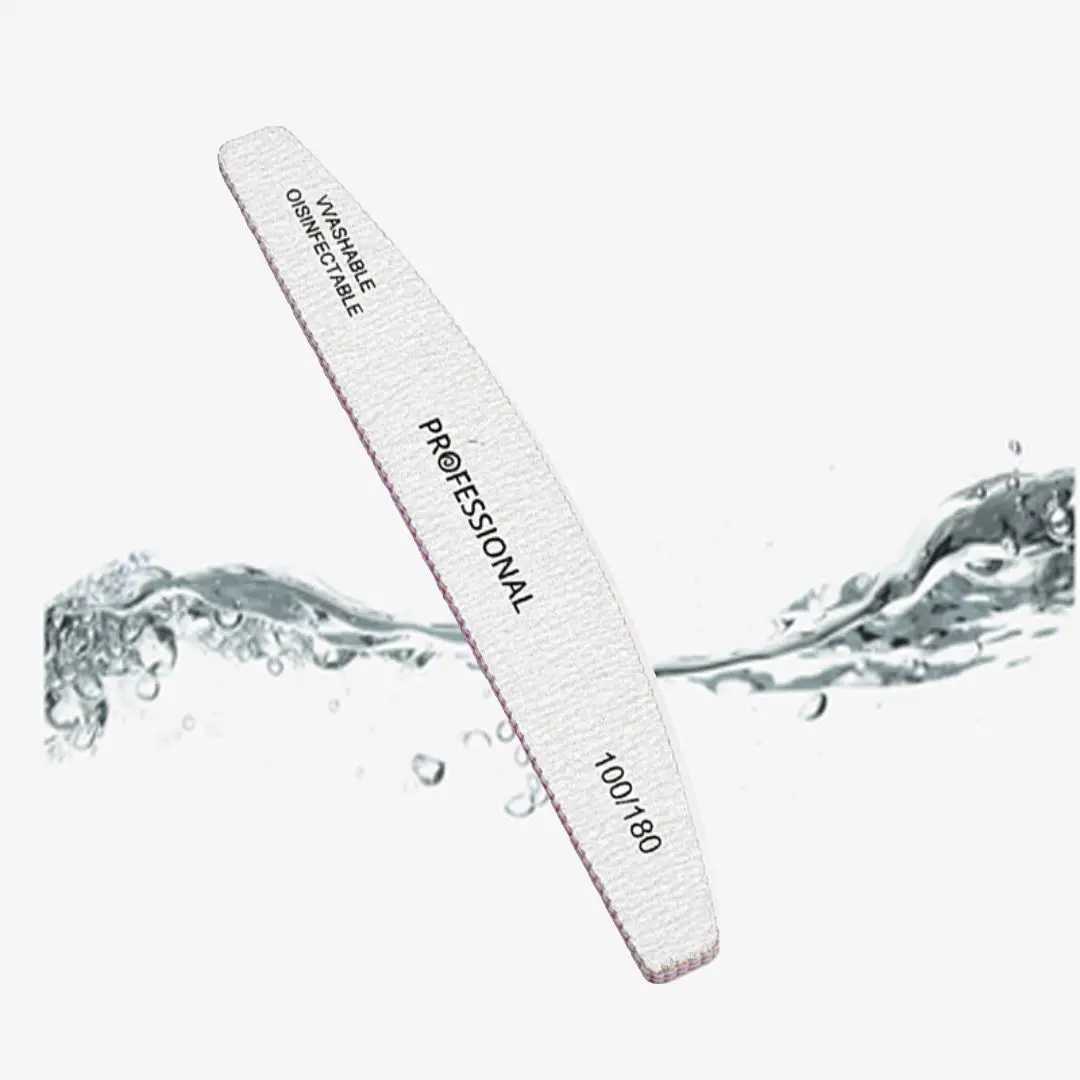 5/10 pieces of professional nail buffer black grey double faced acrylic nail file sandpaper 80 100 180 for UV gel polishing tool W240829