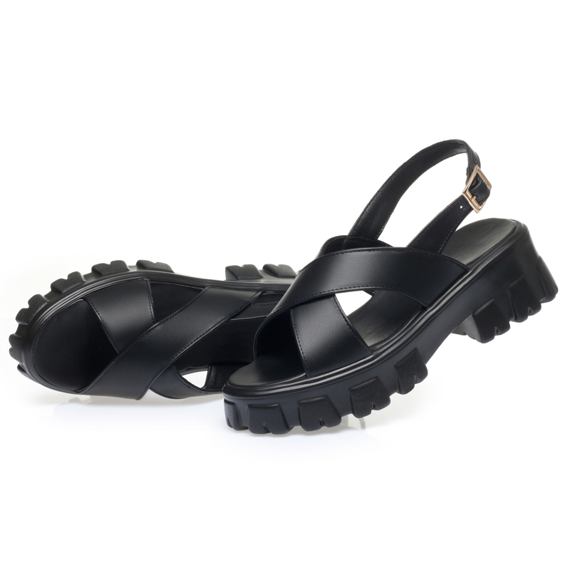 AIYUQI Women Sandals Roman 2024 Summer New Real Leather Ladies Sandals Large Size Platform Fashion Sandals Girl