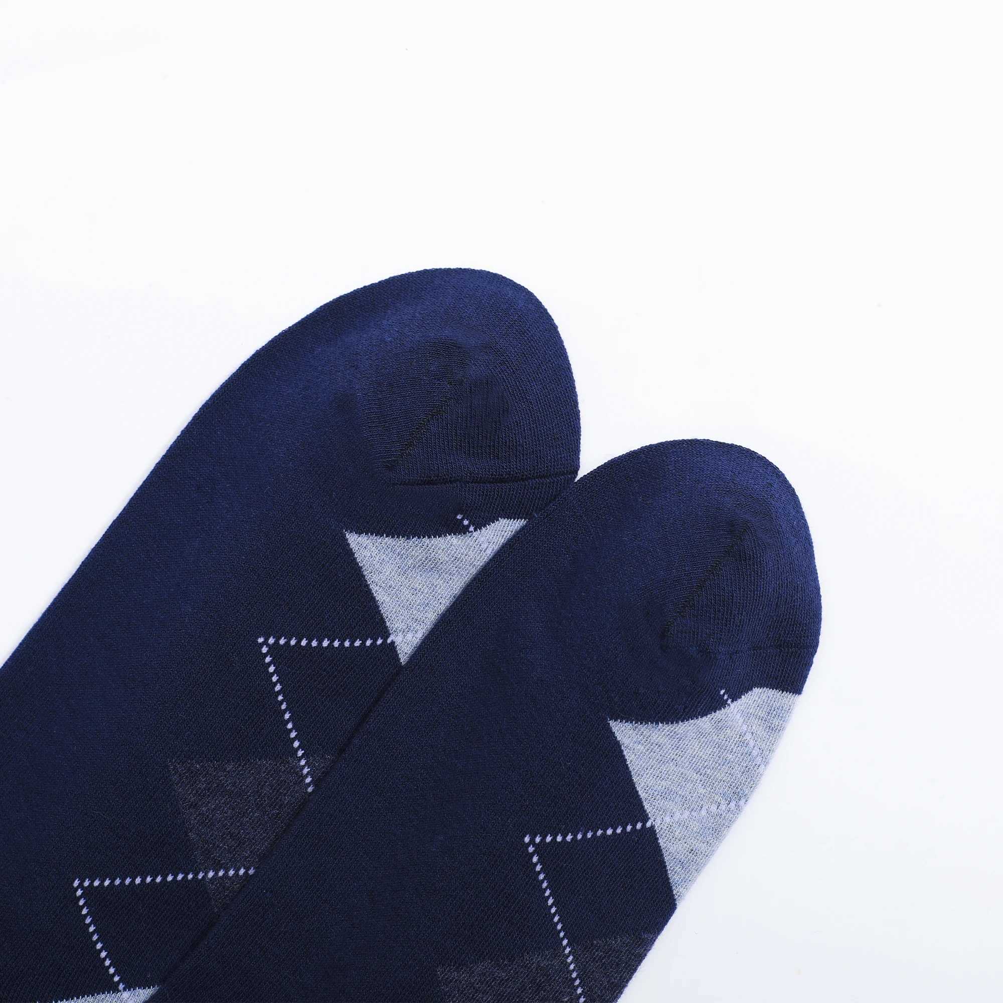 Men's Socks 5 Pairs Mens Dress Socks Plus Large Sizehigh Quality Combed Cotton Crew Socksblack Cool Argyle Breathable Casual Socks For Men Y24083