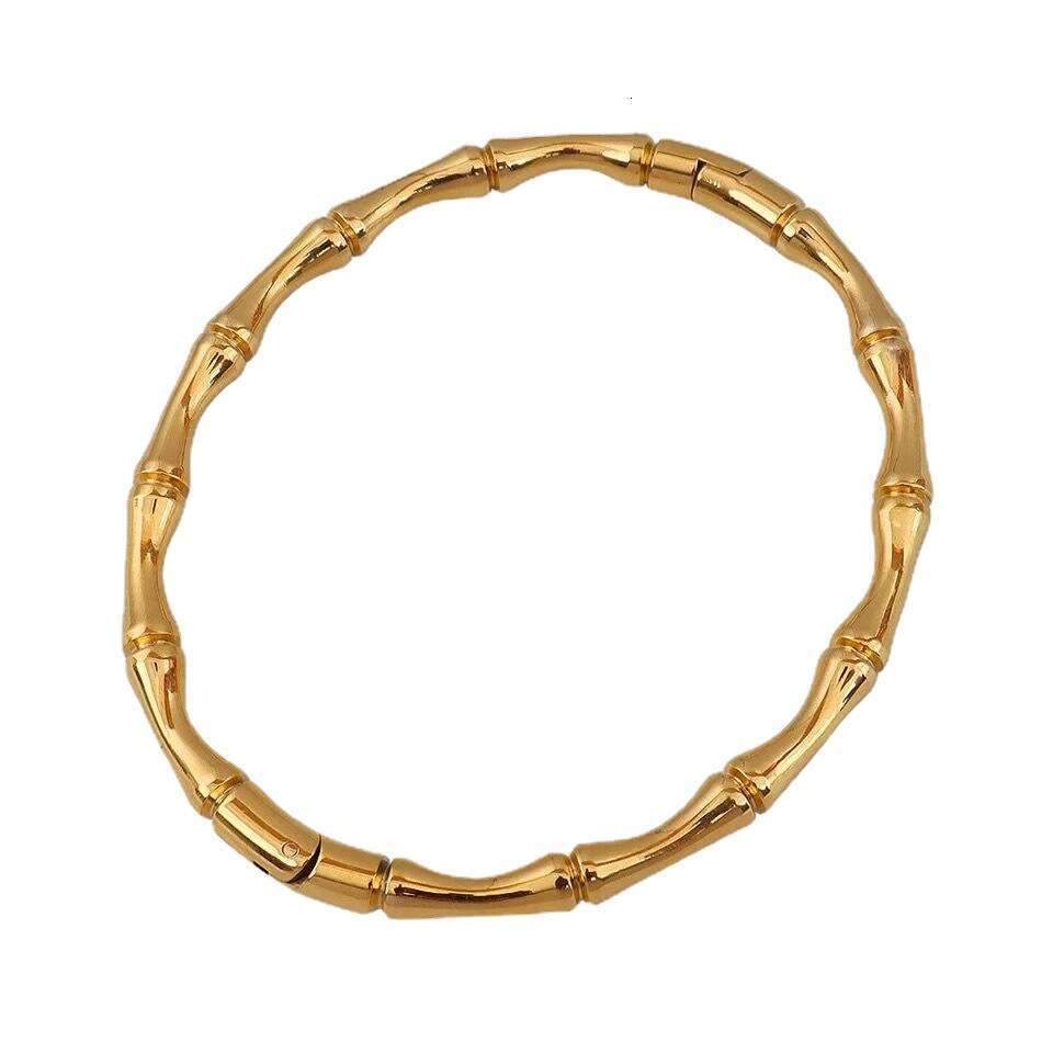 Hot selling titanium steel Designer bracelet for women, non fading bamboo buckle, niche design, fashionable temperament, retro handmade Luxury jewelry