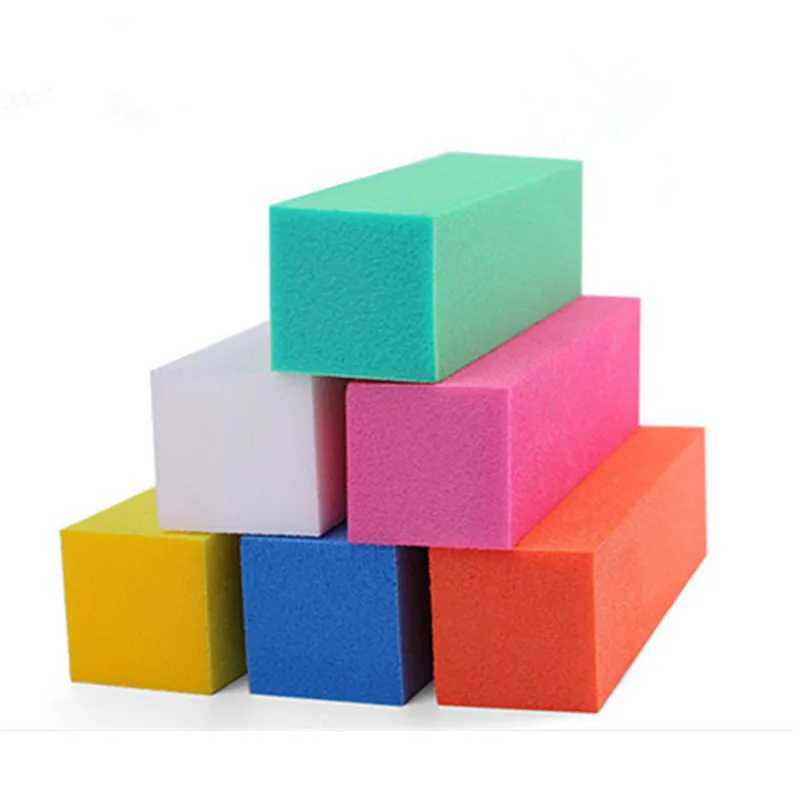 5/10 pieces of professional cube nail buffer file sponge sandpaper UV gel polishing candy colored nail file loose nail accessories nail tools W240829