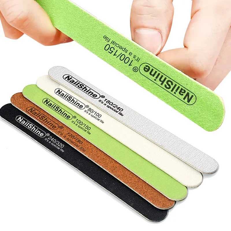 50 double-sided nail files for ergonomics 100/180 thick sandpaper 80/100 grit curve buffer block washable ergonomic tool set W240829