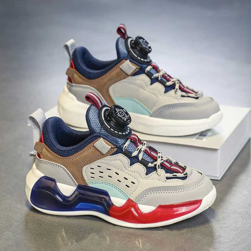 2024 New Kids Shoes Childrens Sneakers School PU Leather Boys Girls Casual Shoes Non-slip Outdoor Running Sports Tennis for Boys XJ250628