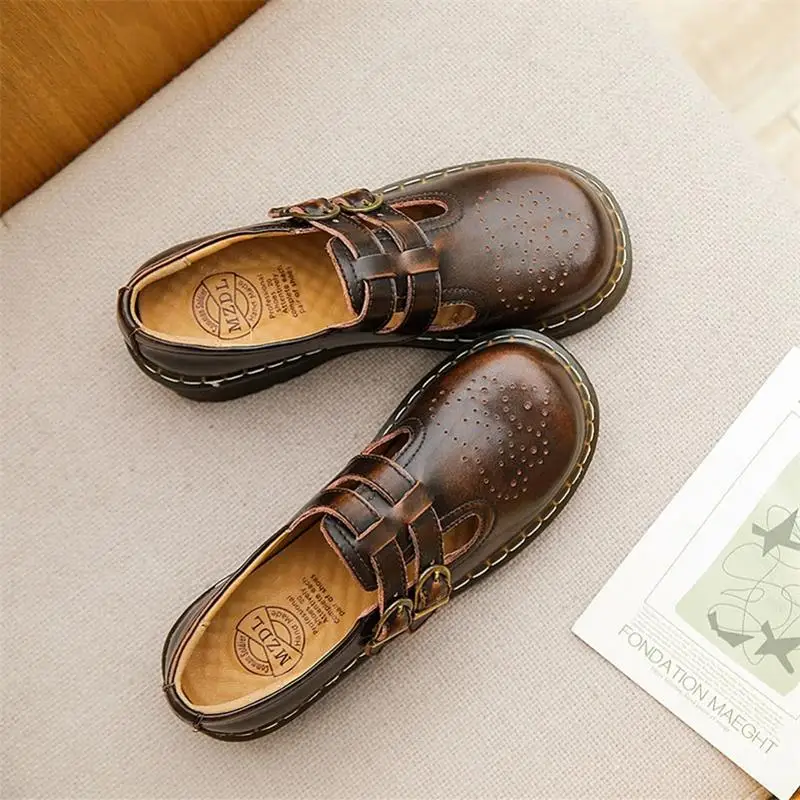 retro brogue women's shoes thick bottom Japanese Mary Jane single shoes cute big head jk small leather shoes