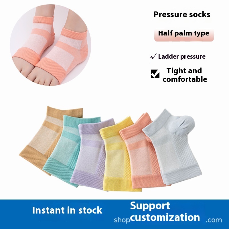 New breathable mesh toe exposed sports ankle protection socks, yoga protective outdoor elastic compression socks