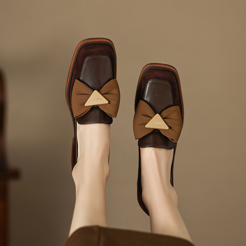 High quality merchants Loafers Women Spring 2023 New Fashion Designer Chunky hot Heels Woman Elegant Square Toe Office Dress Shoes Pumps atos