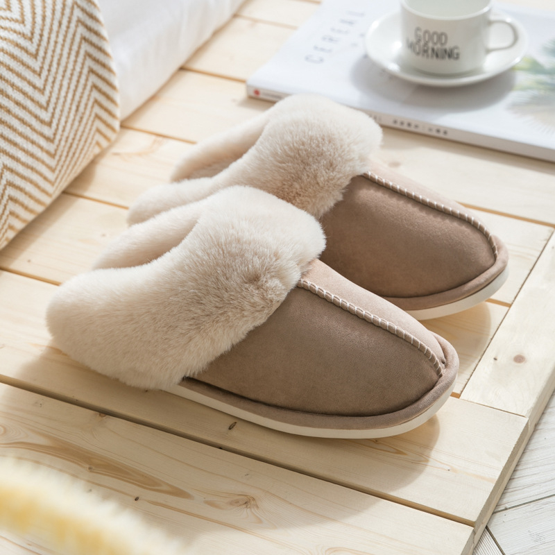 2024 Free Shipping Flat Sandal New Winter Slipper Rubber Slides Women Warm Basic Plain Slippers Slip On Sandals