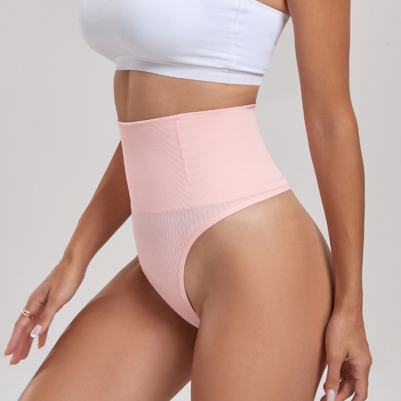 Three piece set - Women's shapewear, high-quality solid color, high waist, high elasticity shorts, abdominal compression, shaping effect - XY4104