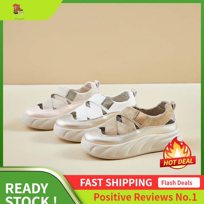 Ddmysports Summer White New Korean Version Ins Female Student Height Increasing Breathable Sports Board Casual Shoes RM OUTDOOR
