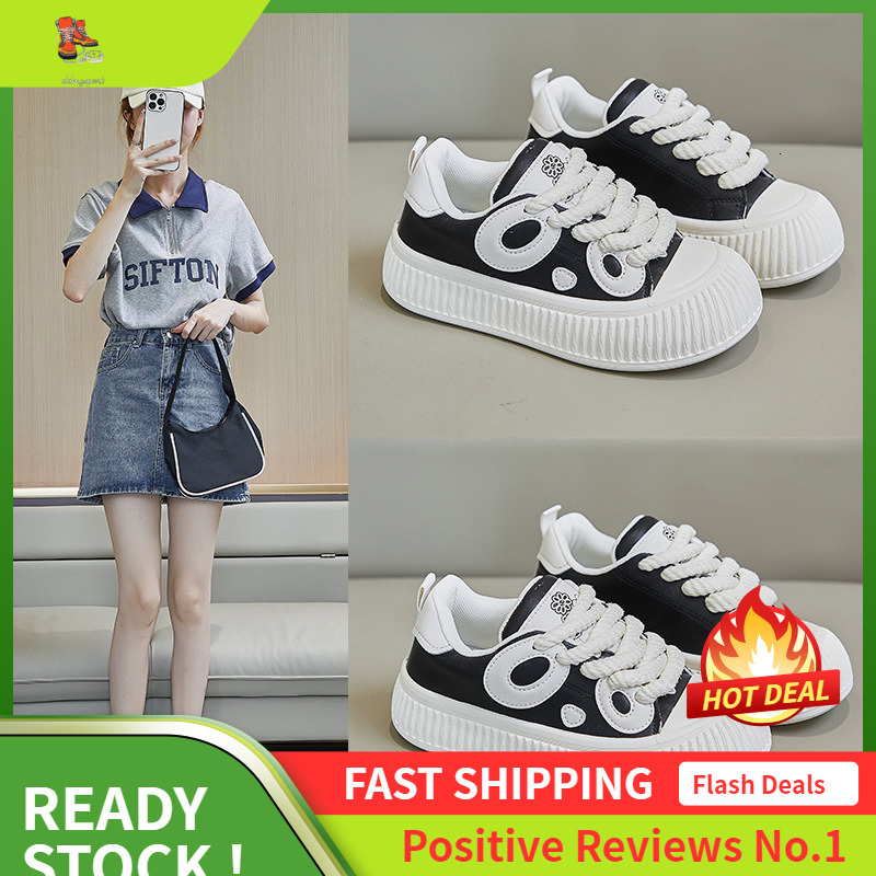 Ddmysports Spring New Korean Edition Little White Women S Instagram Trend Student Sports And Leisure Street Shoot Thick Sole Elevated Board Shoes M OU