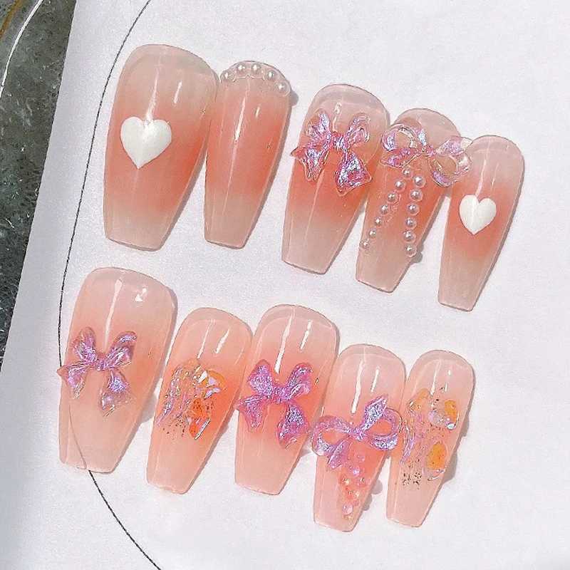 1 bag Aurora Ribbon Bow Nail Charm Parts 3D Color Nail Rhinestone Candy Color Nail Art Decoration DIY Hand Tools W240829