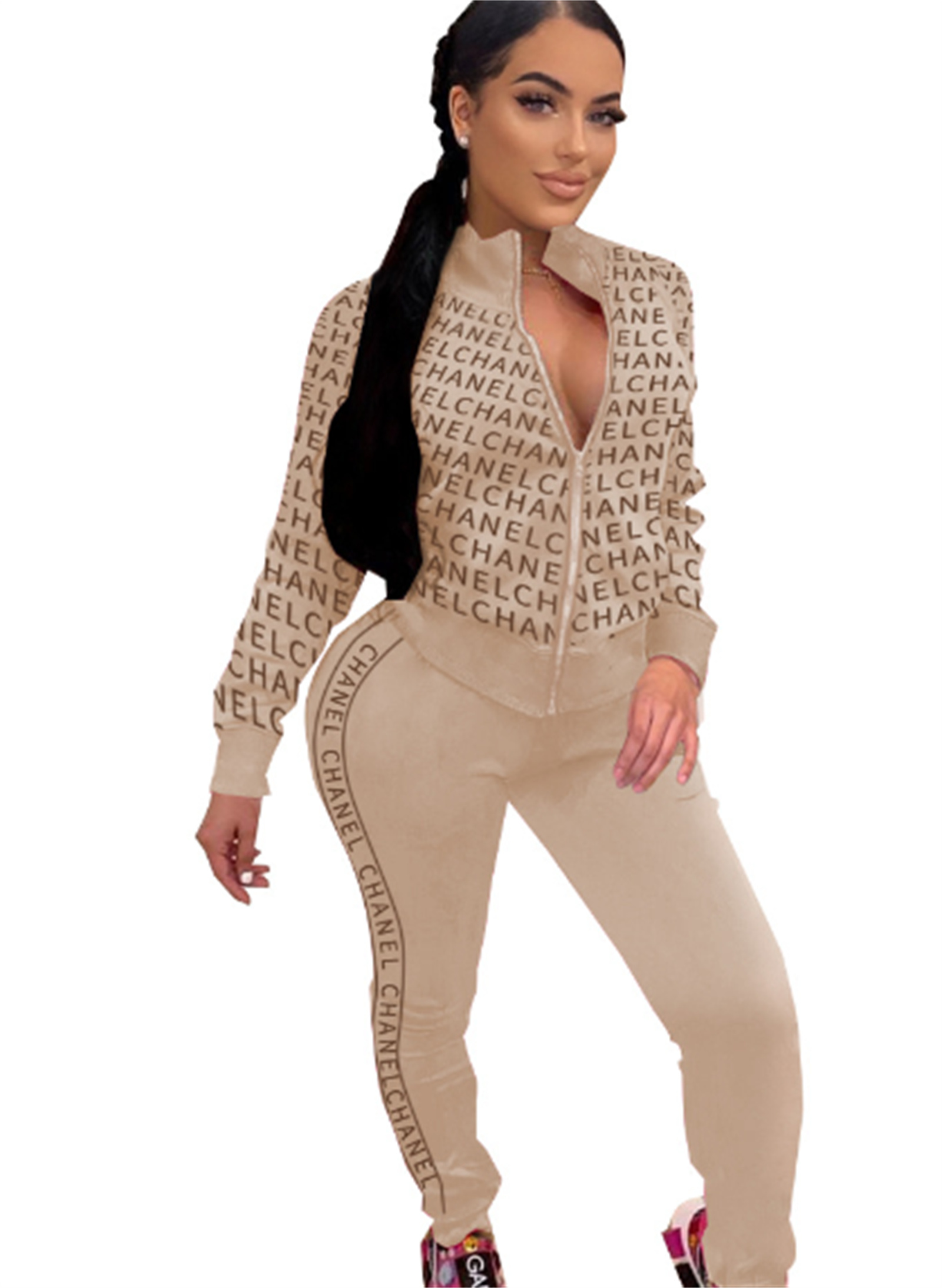 Designer Tracksuits Womens Hoodie Fashion Long Sleeve Zipper Jacket Jogger Outfits Oversized Sweatshirt Sweatpants 2 piece set women clothes