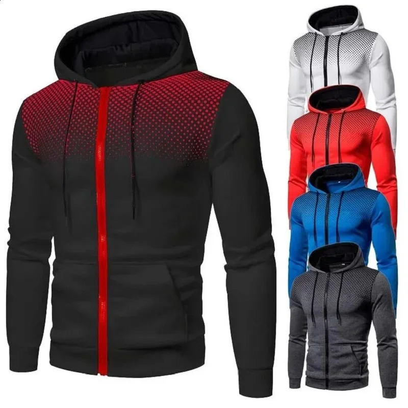 Mens Hoodie Zipper Hoodie Sportswear Graphic Zipper Pocket Polka Can Printing Sports Outdoor Casual Daily Hoodie Ultra Thin Sportswear 240829