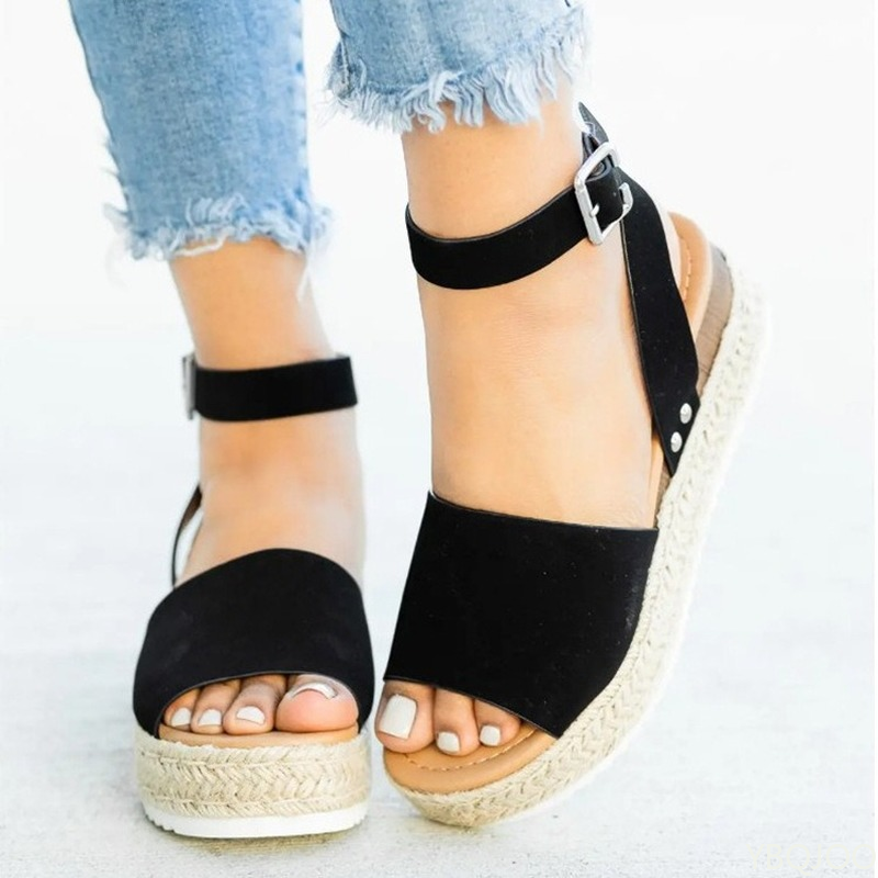 Women's Shoes 2022 New Fashion Plus Size Hemp Rope Wedge Heel Platform Fish Mouth Sandals Women Luxury Sandals Women Designers