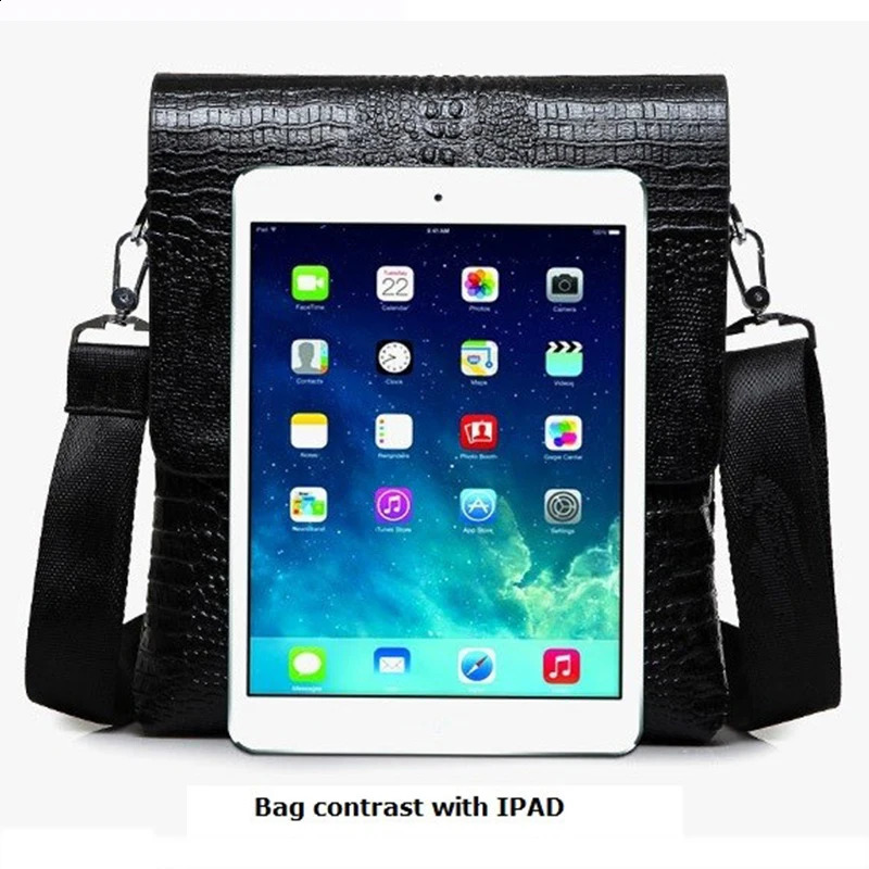 Alligator Men Shoulder Bag Leather Business Grain Crossbody Bag For Men Messenger Bag Male Casual Satchel 240829CJ