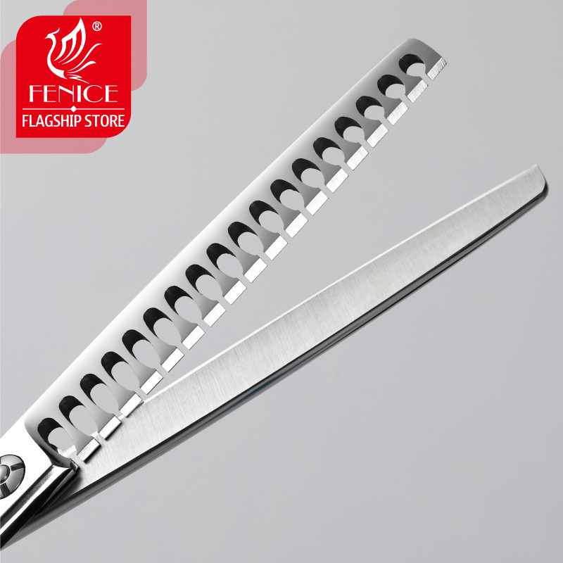 Fenice Professional 6.5 inch Fish bone pet thinning scissors Bichon Bomei Teddy dog grooming scissors shears thinning rate 70%