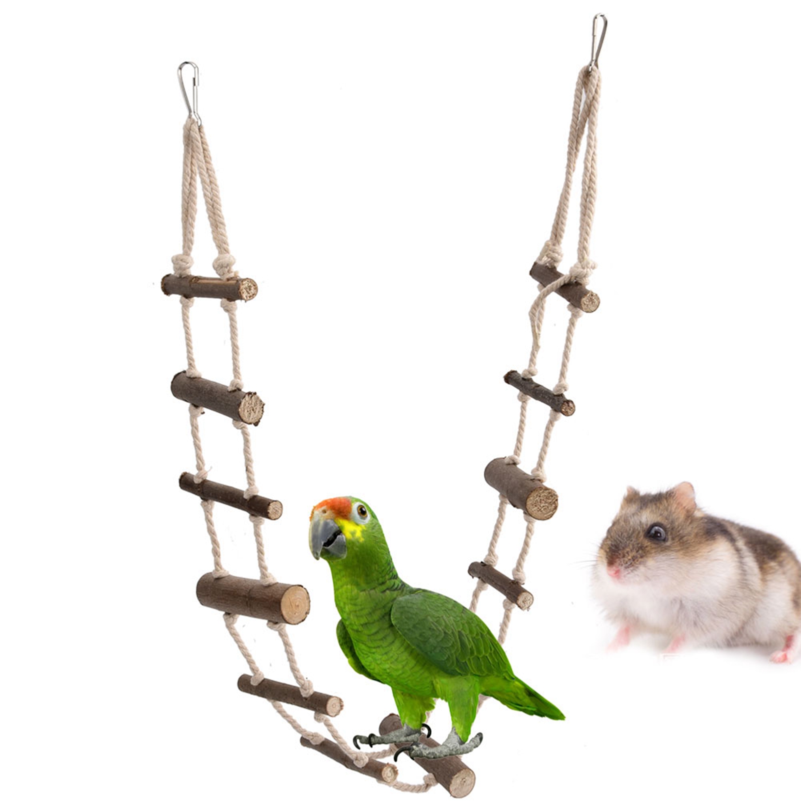 Climbing Rope Ladder for Hamster, Soft, Long, Parrot, Squirrel, Suspension Bridge for Birds, Toy