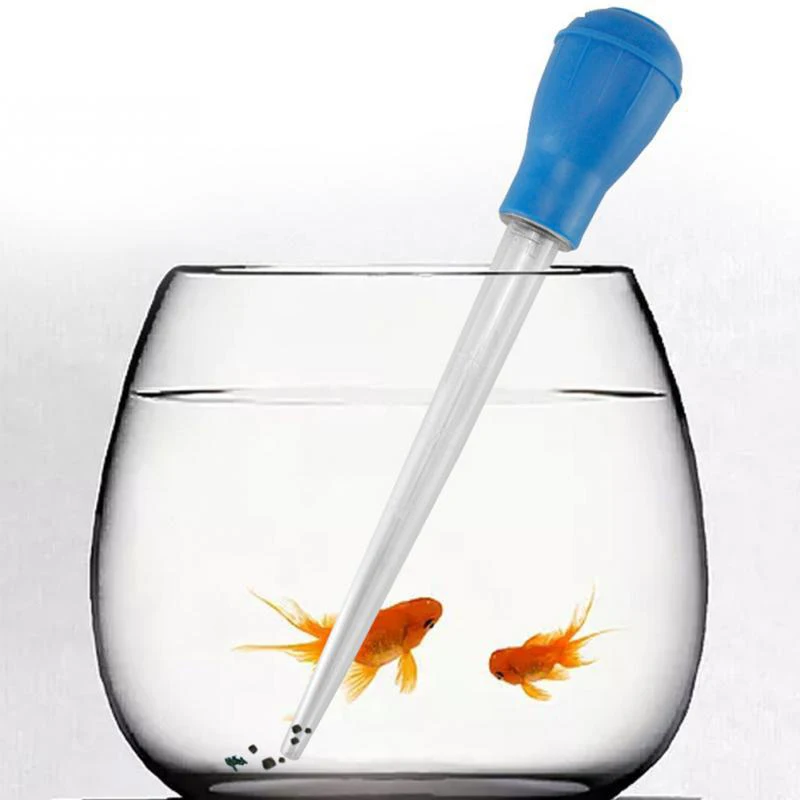 Aquarium straw cleaning manure suction device fish tank straw cleaning tool manual mini straw filter pump 28cm