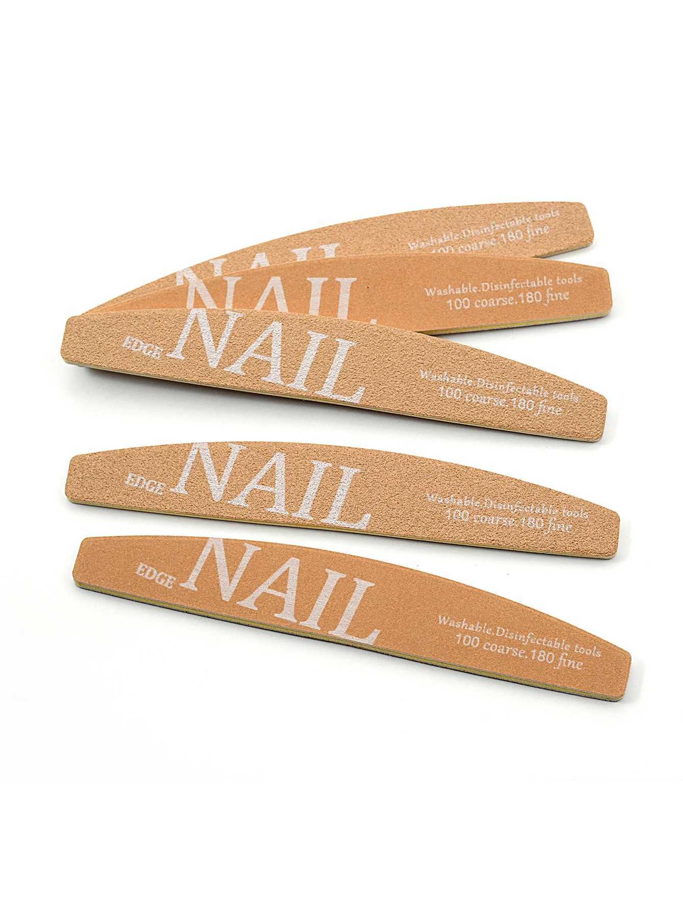 5/10 pieces/batch of wear-resistant professional nail files loose yellow sandpaper single-sided printing nail file tools W240829