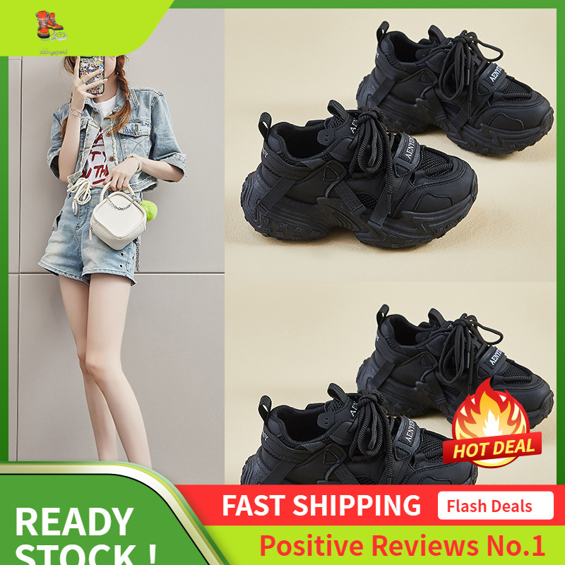 Ddmysports Ins Korean Version New Dad For Women Autumn Student Running Sports Thick Soled Height Increasing Casual Shoes FB OUTDOOR