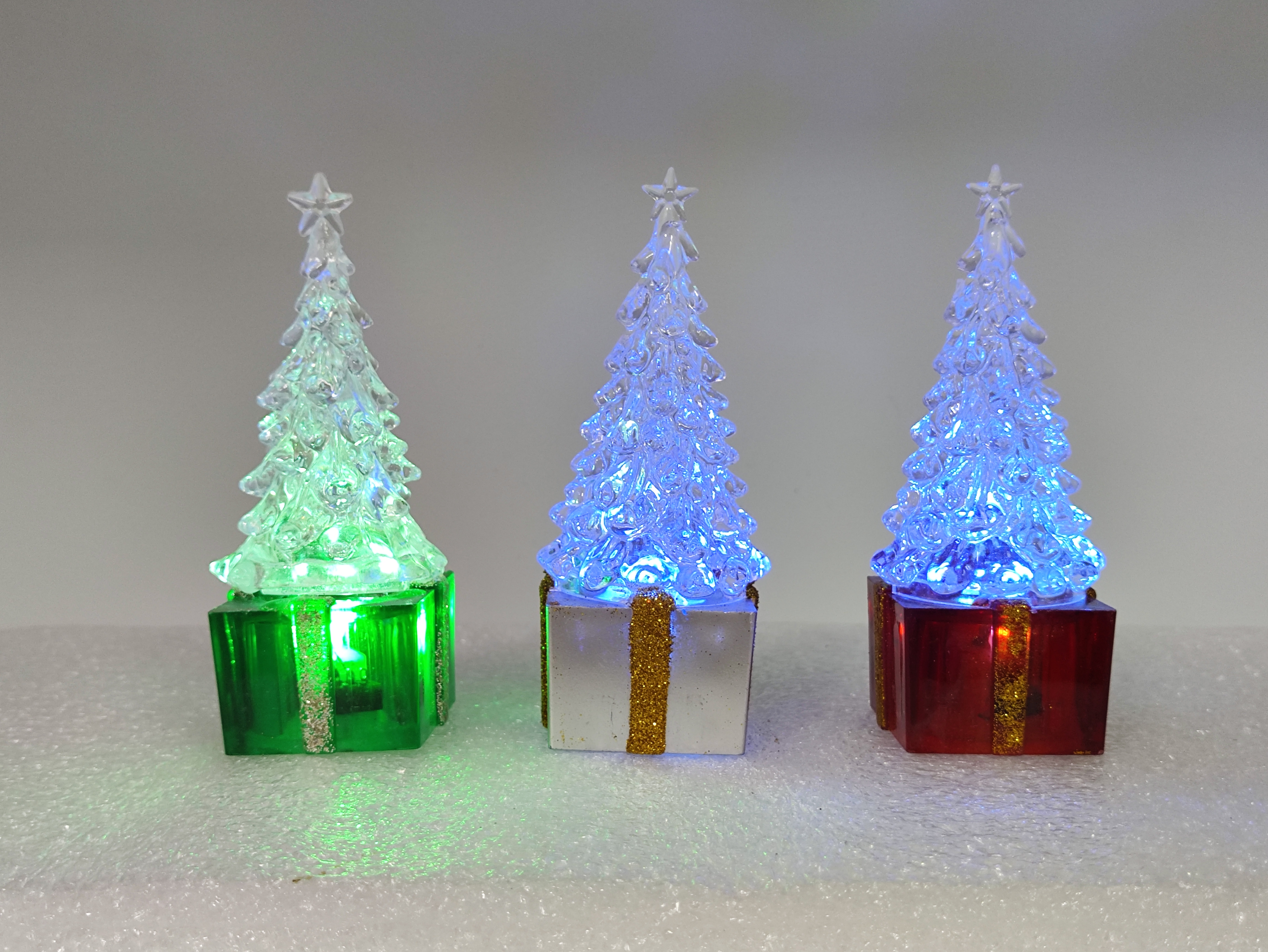 Five star Christmas tree gift box three sets to give children holiday gifts PS material small ornaments