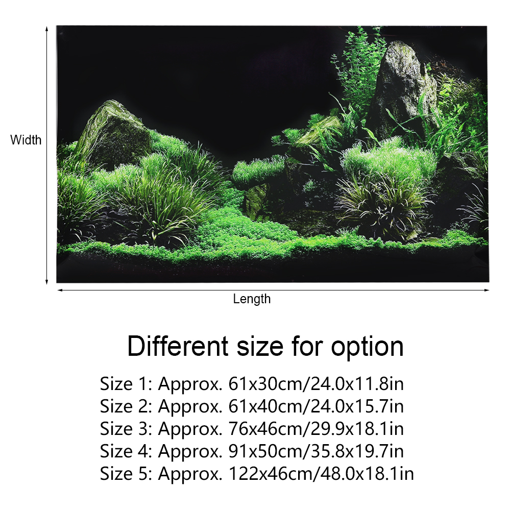 Aquarium Fish Tank Seafloor, Water Grass Background, Decoration Painting, PVC Sticker
