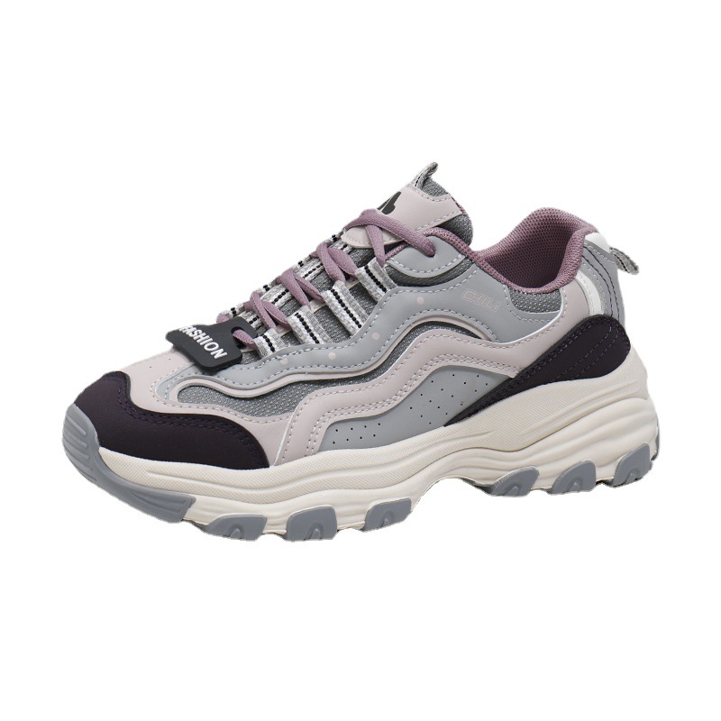 Women's versatile thick sole height increasing sports and leisure running shoes