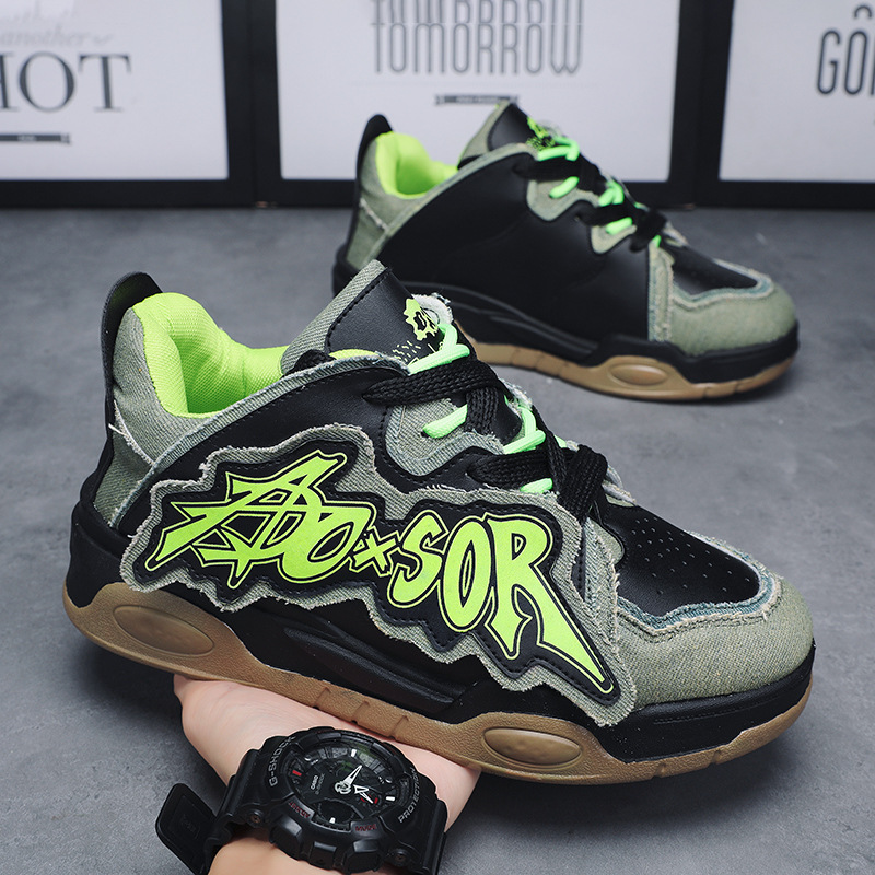 2023 Spring New Men Sneakers Fashion Lace UP Platform Casual Vulcanized Shoes Sport Students Running Shoes Zapatillas Hombre