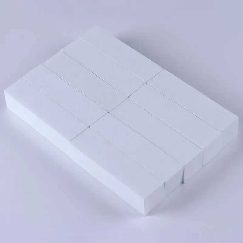 2/5/10 pieces of white nail files and buffer nail file blocks manual tools W240829