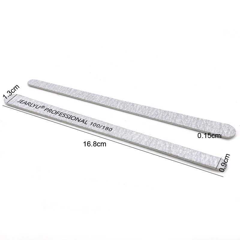 10 pieces/batch of wooden nail files 100/180/240 gray sandpaper buffer block professional foot treatment gel polishing file tool set W240829