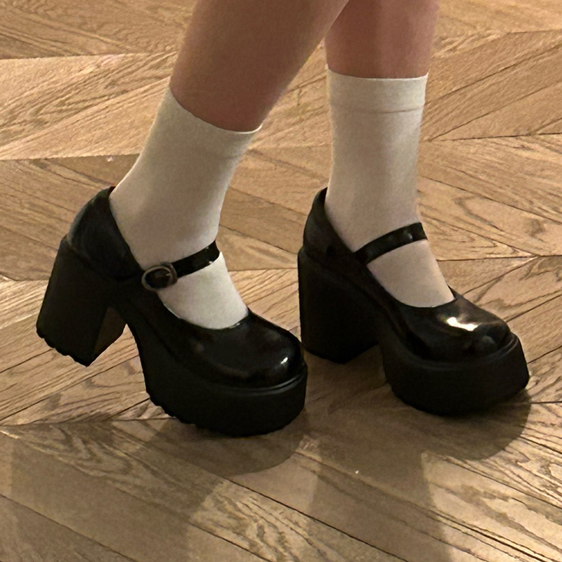 Fashion White Platform Pumps for Women Super High Heels Buckle Strap Mary Jane Shoes Woman Goth Thick Heeled Party Shoes Ladies Y241008