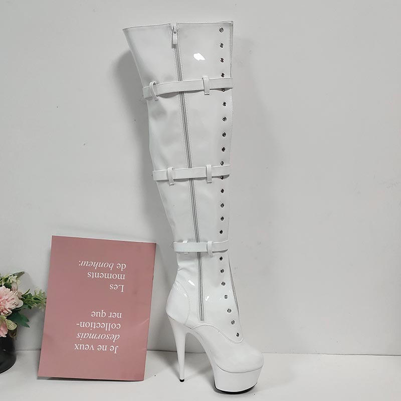 LAIJIANJINXIA Night Club Party Queen Over The Knee High Women Boots Sexy Plus Size 46 Thin Heels Shoes A-034