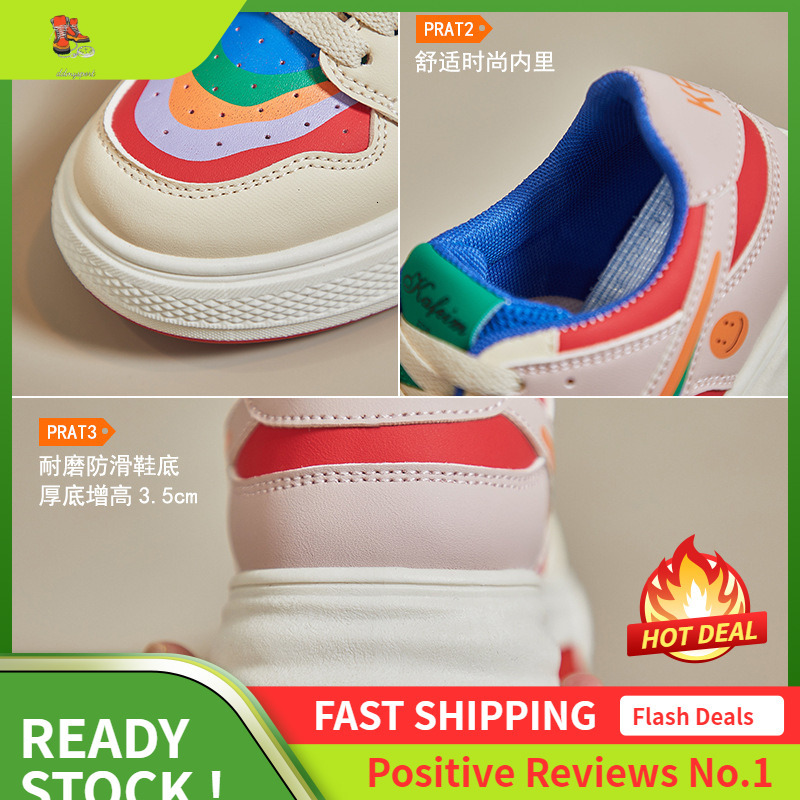 Ddmysports Instagram Korean Edition Little White Spring New Student Versatile Colored Board Flat Bottom Casual Shoes For Women OUTDOOR